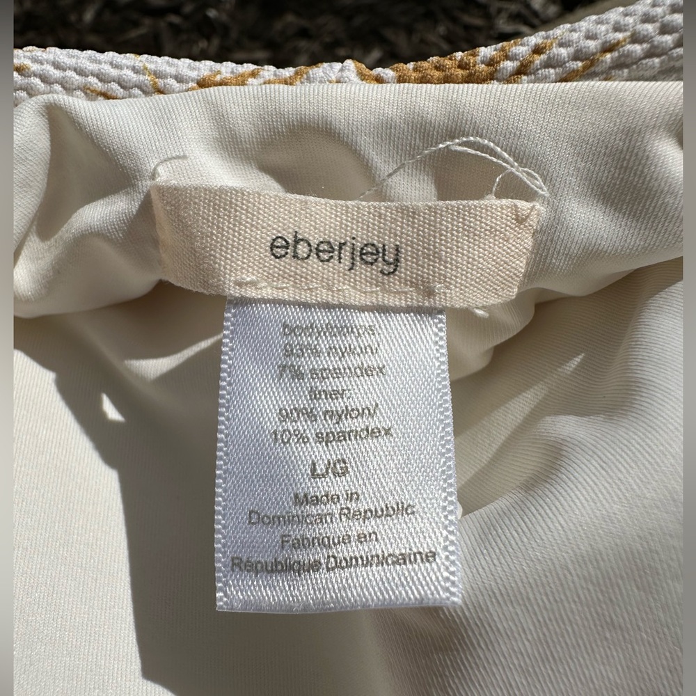 Eberjey Loreta Palapas ruffle trim low back white sun one piece swimsuit… - Picture 8 of 9